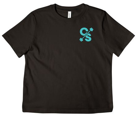 Collective Strength Blue Classic Logo, a Black Women's Heavyweight Tee