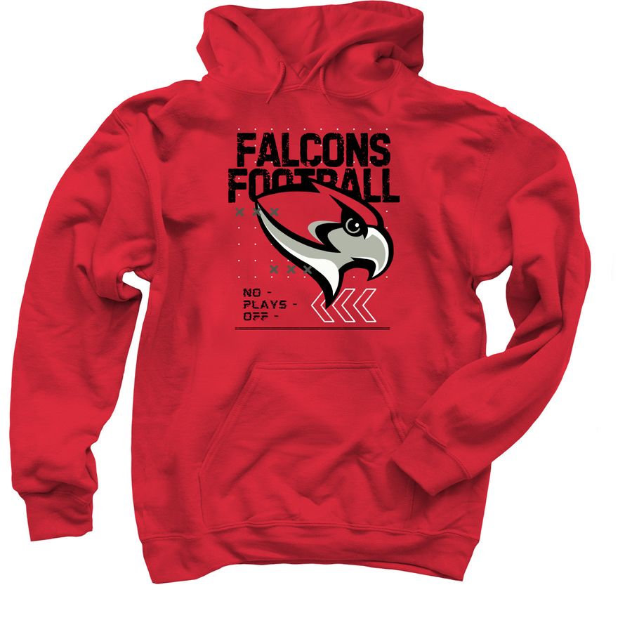 Falcons Dots & Dashes - cold weather, a Red Pullover Hoodie