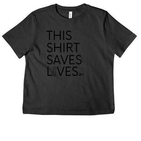 This Shirt Saves Lives, a Dark Grey Women's Heavyweight Tee