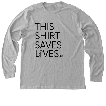 This Shirt Saves Lives, a Athletic Heather Premium Long Sleeve Tee