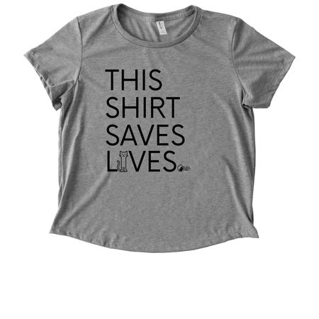 This Shirt Saves Lives, a Aluminum Grey Allmade Eco Triblend Women?s Scoop Neck Tee