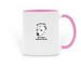 "Yes I'm Cute" Mugs, a Pink Two-Tone Ceramic Mug
