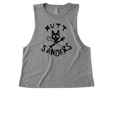 Tops - Black Logo, a Aluminum Grey Allmade Eco Triblend Women?s Muscle Tank