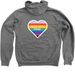 Read With Pride Zip-up Hoodie, a Deep Heather Zip Up Hoodie (back-view)
