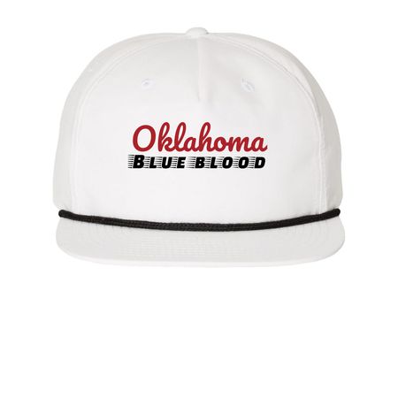 Oklahoma: Blue Blood, a White/ Black Printed Umpqua Snapback Cap