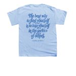 Service Beyond the Sale, a Light Blue Youth Unisex Tee (back-view)