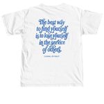 Service Beyond the Sale, a White Comfort Colors Unisex Tee (back-view)