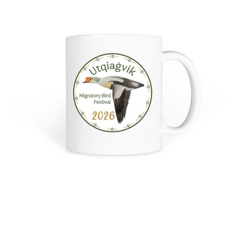 Utqiagvik Migratory Bird Fest '26 Mugs, a White Coffee Mug