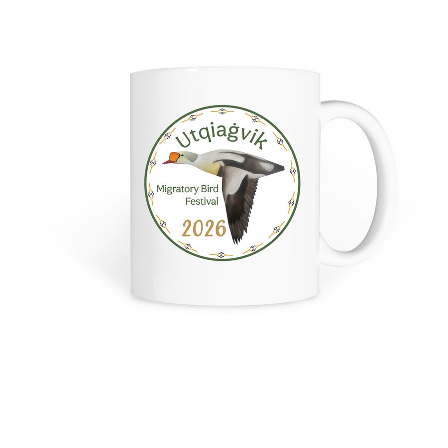 Utqiagvik Migratory Bird Fest '26 Mugs, a White Coffee Mug