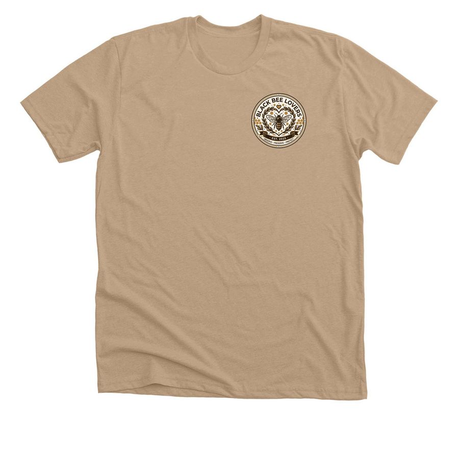 Thee Bee Keeping Club, a Heather Sand Dune Premium Unisex Tee