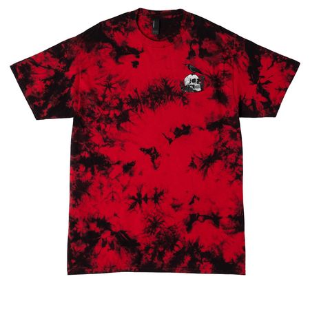 HinderedSoul FirstLine Merch, a Black/ Red Crystal Tie Dye Tee