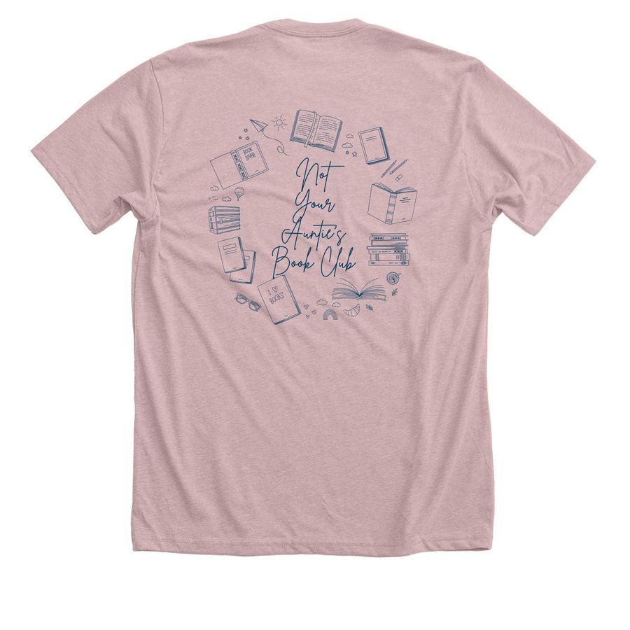 NYABC, a Heather Pink Gravel Premium Unisex Tee (back-view)