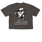 L Squared Merch, a Pepper Comfort Colors Boxy Tee (back-view)