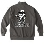 L Squared Merch, a Pepper Comfort Colors Quarter Zip Pullover (back-view)