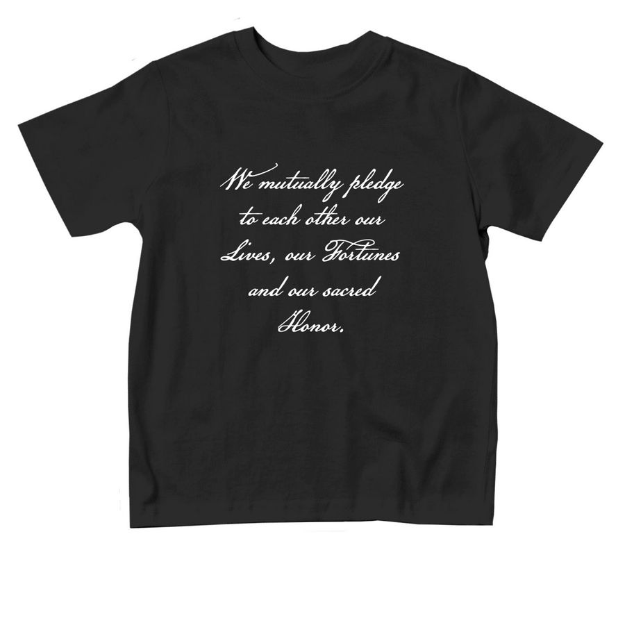 Our Mutual Pledge - Toddler, a Black Toddler Tee
