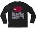 Learn. Connect. Lead., a Black Unisex Performance Long Sleeve Tee (back-view)