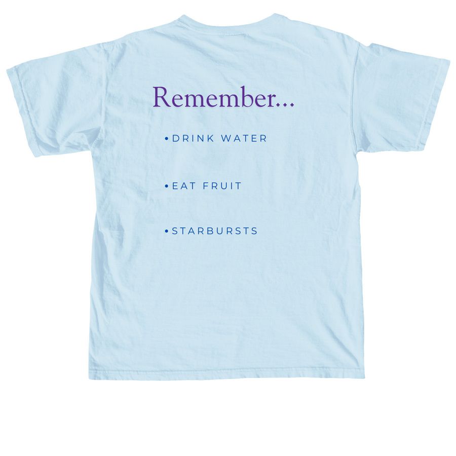 Health Staff, a Chambray Comfort Colors Unisex Tee (back-view)