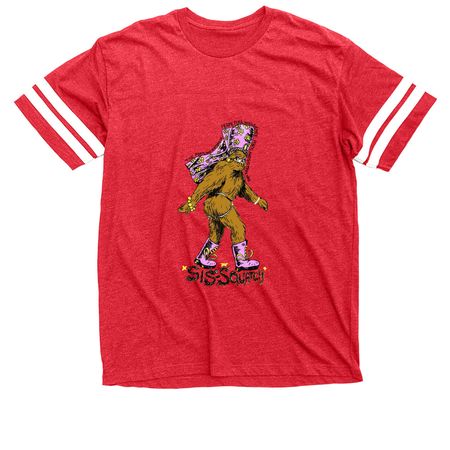 Sis-Squatch T-Shirts, a Vintage Red / White Football Jersey Tee