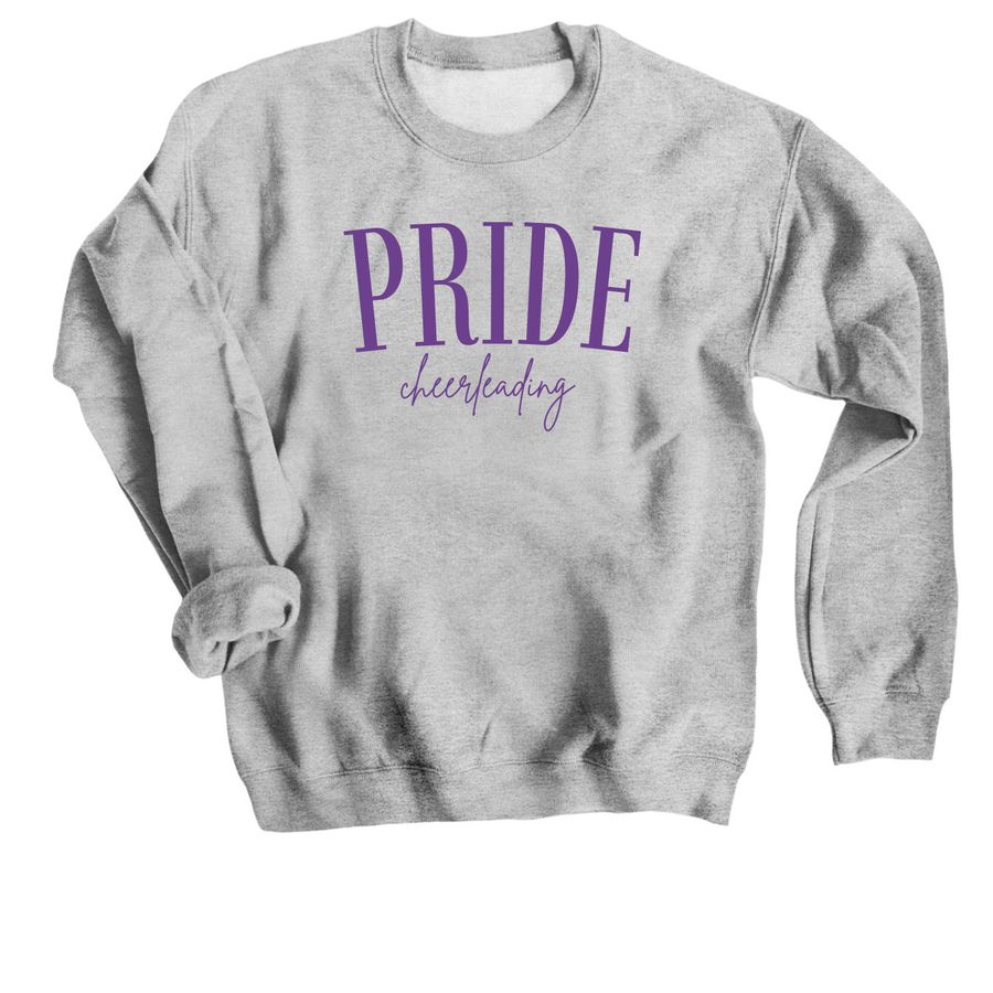 PRIDE Cheerleading Adult + Youth Sweatshirt, a Sport Grey Crewneck Sweatshirt