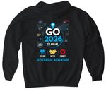 Blue Bird Go 2026 Global ALT, a Black Gildan Softstyle Pullover Hoodie (back-view)