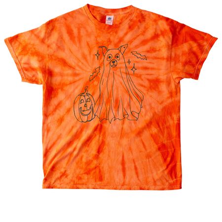 A Eugene Halloween, a Orange Classic Tie Dye Tee