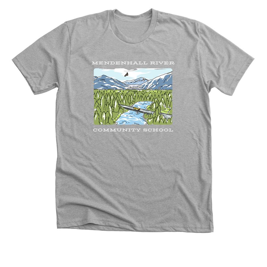 POP CLUB Design On Back of Shirt, a Athletic Heather Premium Unisex Tee