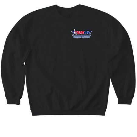 Gr Pittsburgh USBC Small Logo, a Black Softstyle Crewneck Sweatshirt