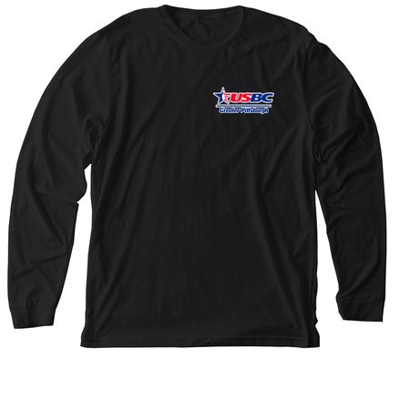 Gr Pittsburgh USBC Small Logo, a Solid Black Blend Premium Long Sleeve Tee