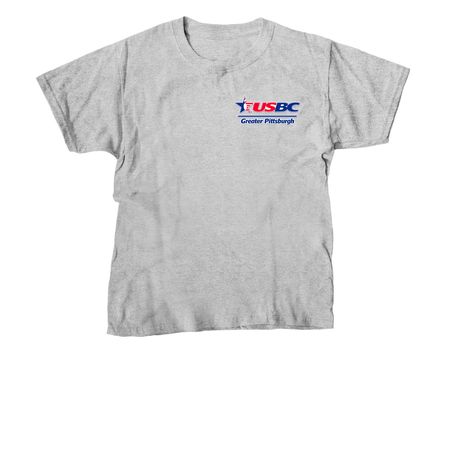 Gr Pittsburgh USBC Small Logo, a Sport Grey Youth Unisex Tee