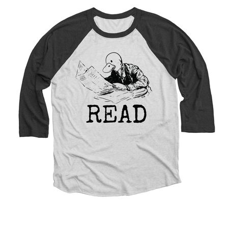 Vladuckmir Lenin&nbsp;, a Black and Heather White 3/4 Sleeve Baseball Tee