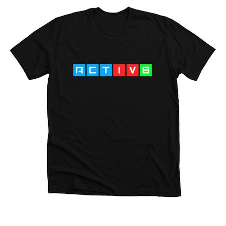 ACT IV 8, a Solid Black Blend Premium Unisex Tee