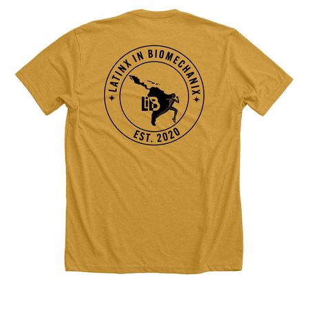 Black Logo, a Heather Mustard Premium Unisex Tee