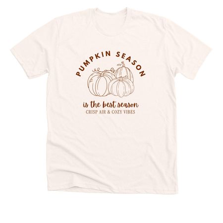 Pumpkin Season, a Heather Natural Premium Unisex Tee