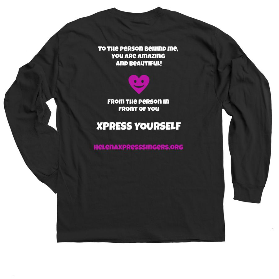 HXS Chorus Shirt, a Black Classic Long Sleeve Tee (back-view)