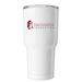 MDAFP-F Tumbler, a White Insulated Tumbler (back-view)