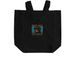 Square Logo Totes, a Black Recycled Cotton Tote Bag (back-view)