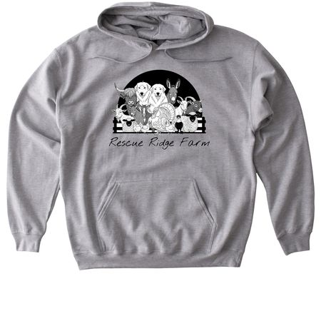 Rescue Ridge Farm Hoodies, a Sport Grey Gildan Softstyle Pullover Hoodie
