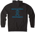 T1D Breakthrough Walk Funderaiser, a Black Heavyweight Pullover Hoodie (back-view)