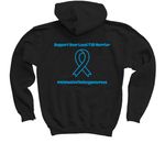 T1D Breakthrough Walk Funderaiser, a Black Youth Pullover Hoodie (back-view)