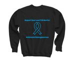 T1D Breakthrough Walk Funderaiser, a Black Youth Crewneck Sweatshirt (back-view)