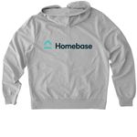 Homebase Long Sleeve and Hoodie, a Granite Grey Heather Allmade Organic French Terry Zip Up Hoodie (back-view)