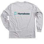 Homebase Long Sleeve and Hoodie, a Sport Grey Classic Long Sleeve Tee (back-view)