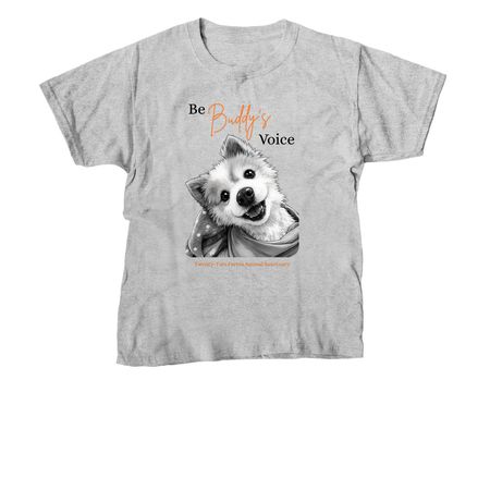 Be Buddy's Voice, a Sport Grey Youth Unisex Tee