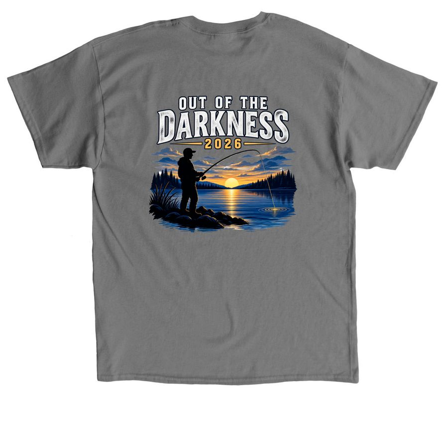 Kicking the Stigma for Kade, a Charcoal Classic Unisex Tee (back-view)