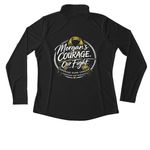 Morgan's Courage Over Cancer, a Black Women's Performance Quarter Zip Pullover (back-view)