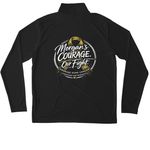 Morgan's Courage Over Cancer, a Black Unisex Performance Quarter Zip Pullover (back-view)