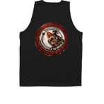 RedRum MC Kona Dynamic Tanks, a Black Unisex Performance Tank (back-view)