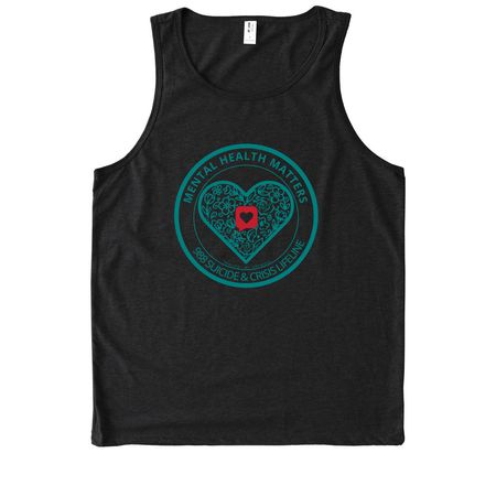Mental Health Awareness month 2026, a Deep Black Allmade Eco Triblend Tank