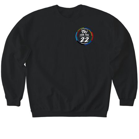 Tri For the 22 | Mighty Oaks, a Black Softstyle Crewneck Sweatshirt