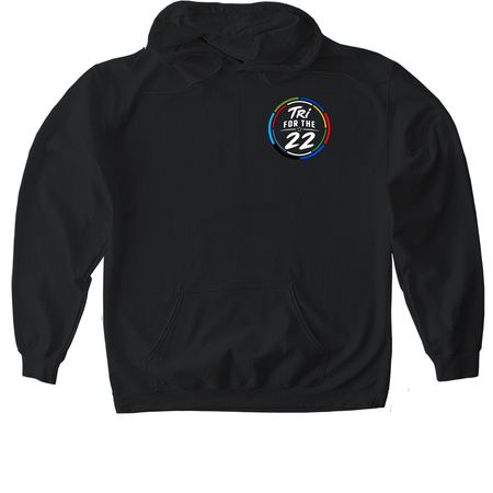 Tri For the 22 | Mighty Oaks, a Black Gildan Softstyle Pullover Hoodie